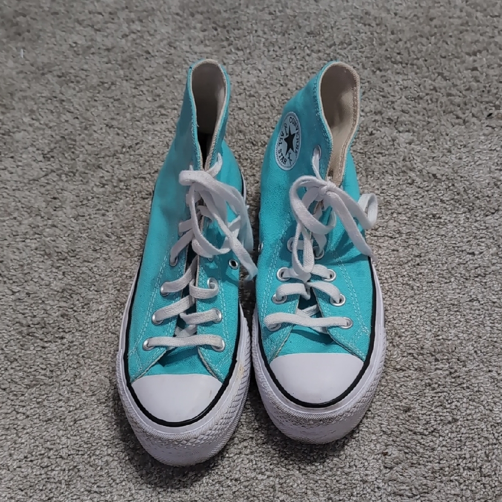 Kids High-Top Sneakers - Turquoise